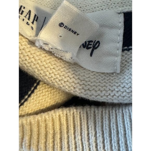 Gap Kids Disney Mickey Mouse Flippy Sequin Sweater Heart Stripes Medium GapKids - Picture 6 of 9